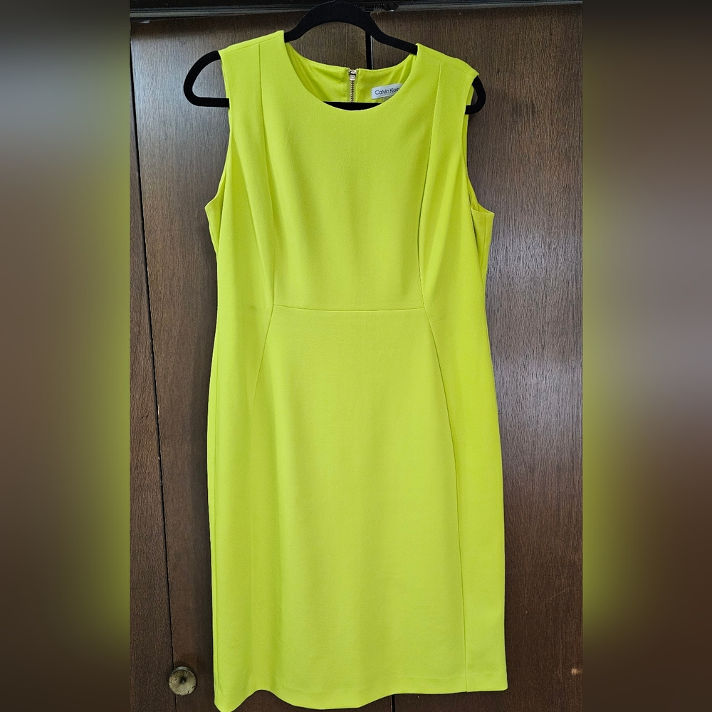 Calvin Klien High Vis Neon Yellow dress